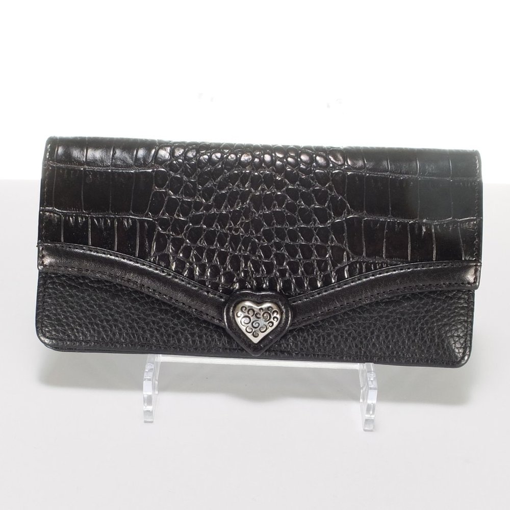 Brighton Black and Dark Brown Wallet